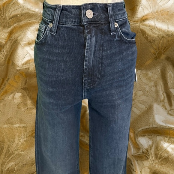 NWT 7 For All Mankind ‘Mega Flare’ Ultra High-Rise Jeans in “Sunbeam” Size 23 - Picture 4 of 16